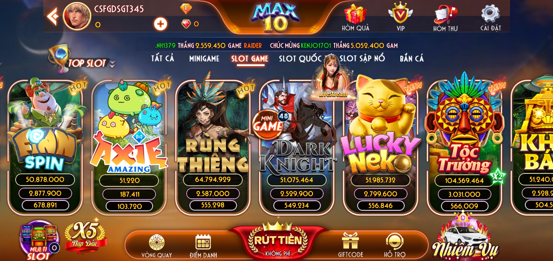 Giữ tâm lý vững khi tham gia slot game tại max 10